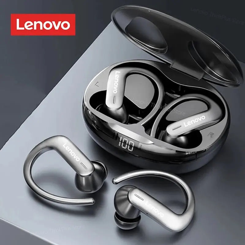 Casti Wireless Lenovo T50 Bluetooth 5.2 - Design Ear Hook, Impermeabile, Microfon, Reducere Zgomot, Casti Gaming si Sport