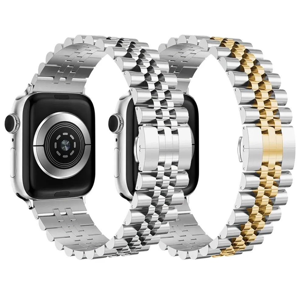 Curea Otel Inoxidabil Apple Watch - Bratara Metalica de Lux 40mm-49mm, Seria 1-8, SE