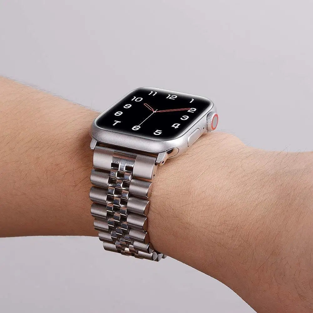 Curea Otel Inoxidabil Apple Watch - Bratara Metalica de Lux 40mm-49mm, Seria 1-8, SE