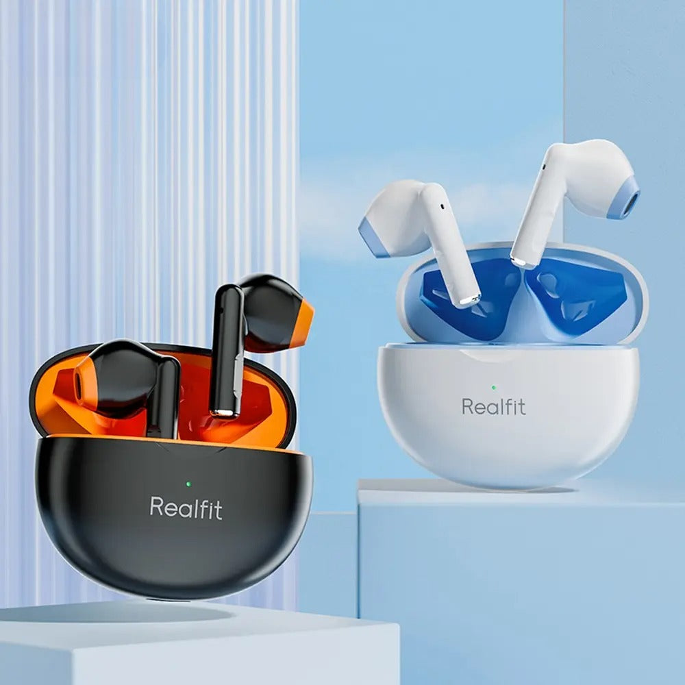 Casti Bluetooth Realfit F2 TWS, Sunet HiFi Excelent, Wireless