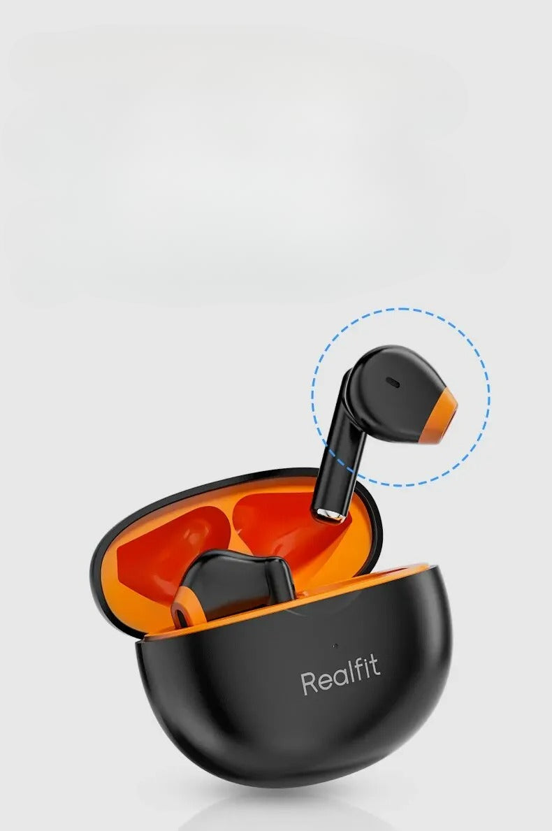 Casti Bluetooth Realfit F2 TWS, Sunet HiFi Excelent, Wireless