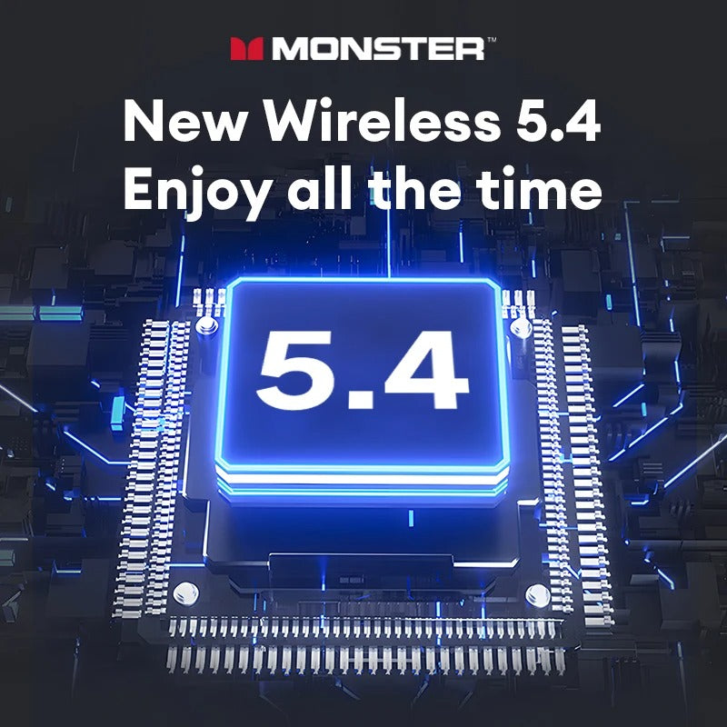 Căști Bluetooth Monster MQT52 cu Anulare a Zgomotului ENC, Sunet Hi-Fi și Latenta Redusă