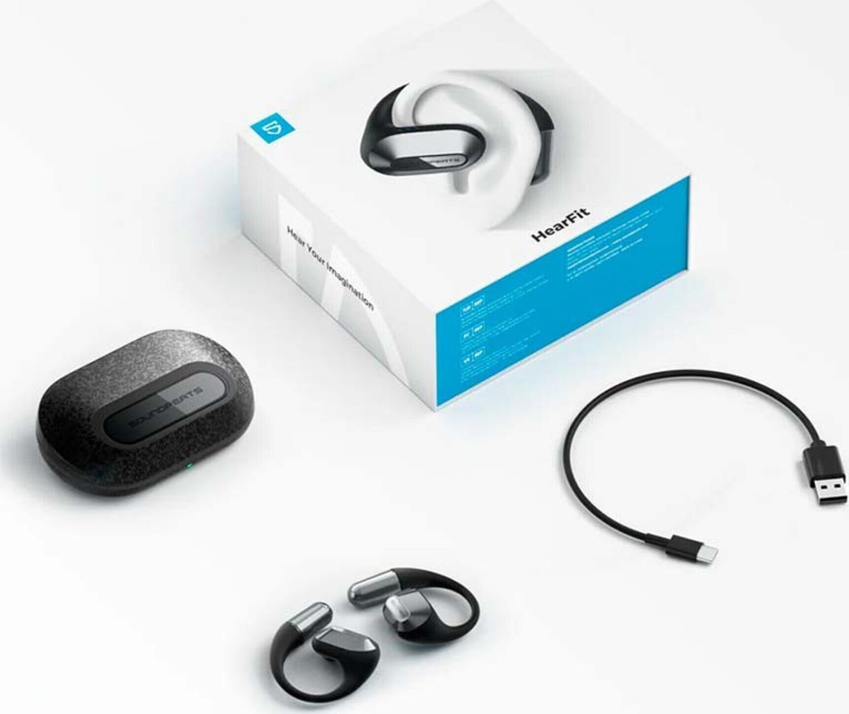 Căști Bluetooth SoundPEATS HearFit – Design Open-Ear, Bluetooth 5.3, Autonomie 22h, Rezistență la Apă IPX5